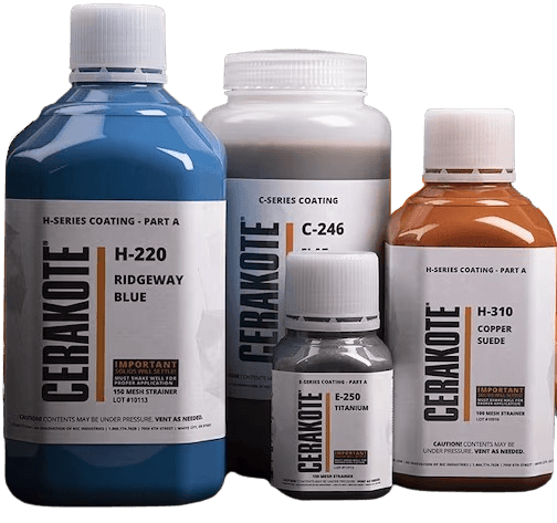 Acoating! Is Cerakote Certified Applicator and Gunsmith. Laser engraving, sales, accessories logo